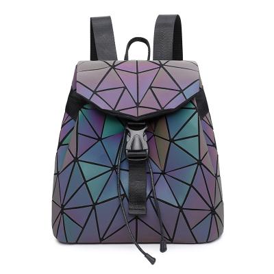 China Geometric Bright Purses And Durable New Arrival Handbag For Women Holographic Thoughtful Wallet Tote Bags Clutch Bag Backpack Set for sale