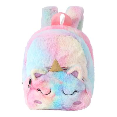 China Other Unicorn Children Princess School Bag Cartoon Kindergarten Schoolbags Kids Backpack Cute Color Plush Girls School Bag Backpack for sale