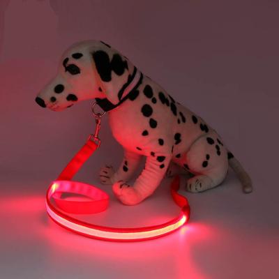 China Custom Viable Dog Leash Walking Night Glowing Led Logo Printing Gifts Accessories Pet Dog Nylon Flashing Leash for sale