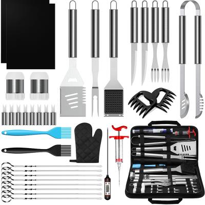 China Factory Price 22pcs-36pcs Easily Cleaned BBQ Grill Set Utens Kit And Tools BBQ Accessories Gifts Grilling Tool Kit For Outdoor Grill With Case for sale