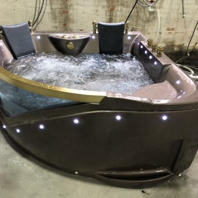 China Eco-friendly Material European Style LED Light SPA SPA Portable Whirlpool Bathtub Massage Bathtub for sale