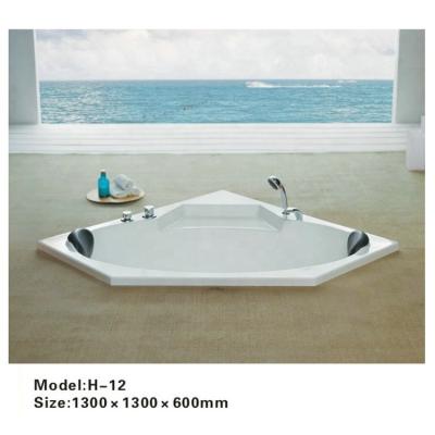 China Hot Triangle Embedded Nice Design Hydraulic Whirlpool Pool Submerged In Floor Bathtub From China Manufacturer for sale