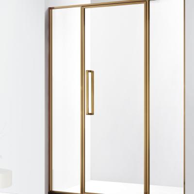 China Eco - Friendly Screen Two Doors With Stainless Steel Gold Frame Shower Room for sale