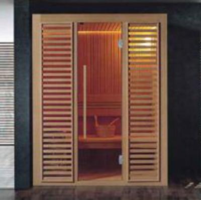 China Computer Control Panel Outdoor Mini Wood Sauna Steam Room Combination With Shower Room for sale