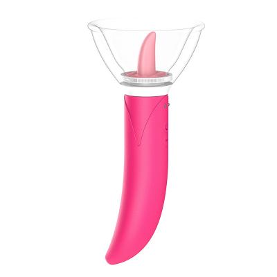 China Woman Double-headed female simulated tongue vibration licker g-point massage electric tongue licker masturbator for sale