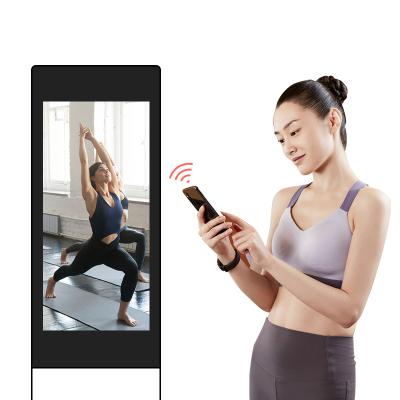 China Vercon Reflective Training Smart Touch Screen Mirrors 32inch Gym Android Wifi LCD Display Fitness Interactive Smart Mirror for sale