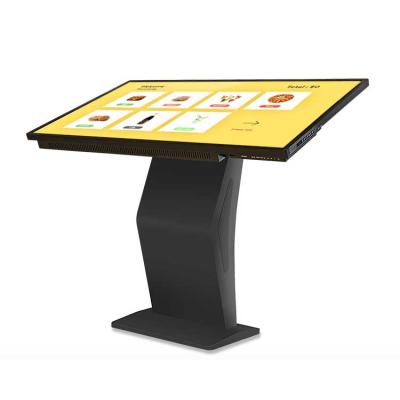 中国 Indoor Mobile Fast Food Advertising Stand Portrait LCD Touch Screen Self Orderinng Digital Service Kiosk 販売のため