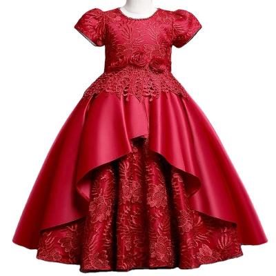 China 2022 Summer Breathable Luxury Formal Weeding Girls Night Dresses 2-12 Girls Sexy Princess Prom Dresses For Kids Cotton for sale