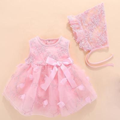 China Washable Indian White Girl 1 Year Old Princess Romper 0-3 Months Ball Baby Dresses Birthday Clothes Girls Dresses For 0-3 Months for sale