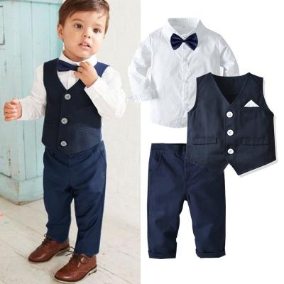 China Alibaba 1-6 Months Summer Baby Boy Formal Dress Sets Clothes 3 Years Newborn Baby Dresses For Boy Designs Shirts for sale