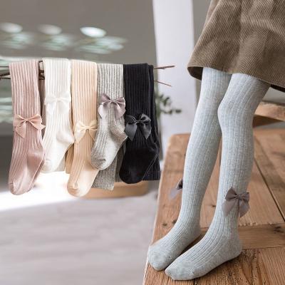 China Autumn Socks Little Kids Girl Winter Warm Viable Tight Pantyhose with Bows for sale