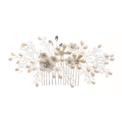 China Wholesale Crystal Bridal Kids Hair Accessories Princess Pearl Headband Wedding Little Girls Party Headband for sale