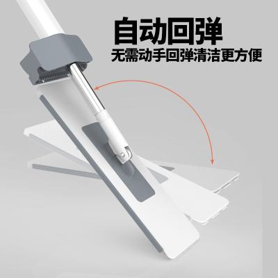 China Flowery Hot Selling Sustainable On TV Self Compression Single Sided Microfiber Mop Flat Floor Cleaning Cleaning for sale