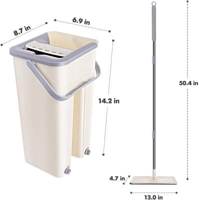 China Sustainable Magic Hand Free Easy 360 Use Self-washed Flat Mop, Mop With Bucket, for sale