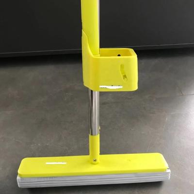 China Sustainable Quality Flowered Floor Cleaner 2 in 1 Self-Swringing Mop, Free Hand Spong PVA Mop for sale