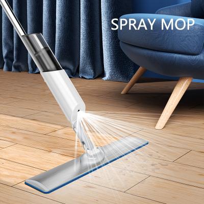 China Sustainable Flowered Hot Sale Household Spray Broom Floor Cleaning Mop With 360 Swivel Plate Microfiber Aluminum Cloth for sale