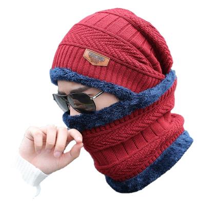 China Wholesale Custom Men's COMMON Hats Scarf Winter Warm Wool Hat Knitting Beanie Hat Cap for sale