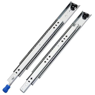 China Modern 53mm Three-Section Slide Rail With Lock Thickened Heavy Duty Motorhome Slide Rail Industrial Rail Drawer Slides for sale