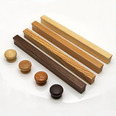 China Modern Minimalist Wood Handle Solid Wood Cabinets Can Be Customized Handle Knob for sale