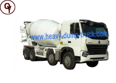 China Steel Material HOWO A7 Concrete Mixer Truck , 8 Cubic Meters 8x4 Concrete Mixer Vehicle for sale