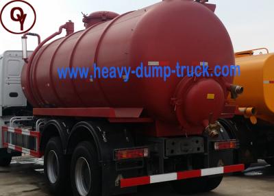 China Carbon Steel 6x4 LHD / RHD Sewage Suction Tanker Truck ISO / SGS Approved for sale