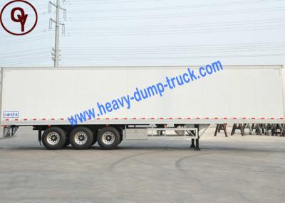 China OEM 3 As 40FT Van Container Semi Aanhangwagenvrachtwagen met 3mm Diamant/vlak Platform Te koop