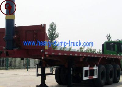 China 3 Axle 40FT Flatbed Semi Trailer Truck in Customers' Optional Color for sale