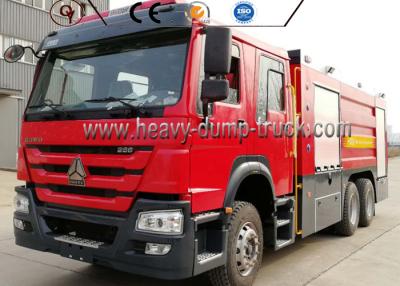 China 266HP camión Sinotruck del bombero de la rueda del motor 4600m m espuma del agua de 16000 litros en venta