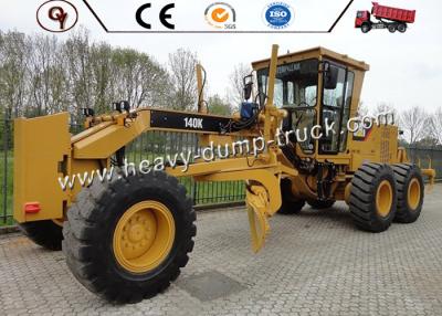 China 140HP Heavy Equipment Machines Tyre Road Construction 140K Motor Grader With Push Block for sale