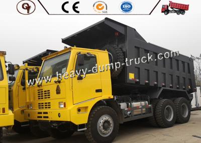 China LHD Yellow Color 70T 50T Ten Wheeler Dump Truck Heavy Duty Use In Mining for sale