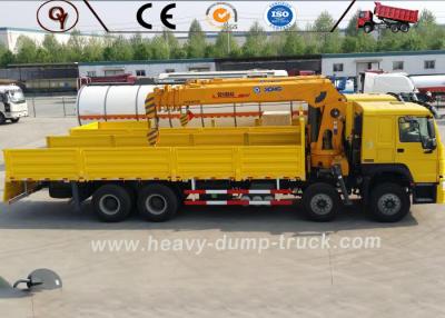 China Sinotruk Howo Chassis 8x4 Heavy Duty Crane Truck Telescope Boom Crane Truck Mounted for sale