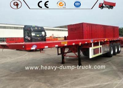 China 70 Certificatie van de Vrachtwagenbv SSS ISO van de Ton de Lage Flatbed Semi Aanhangwagen Met lange levensuur Te koop