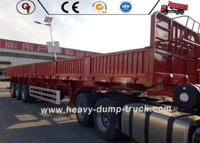 China Van het de Ladings Lage Bed van het staal de Materiële Vervoer Semi Aanhangwagen 60 Ton Maximum Nuttige lading Te koop