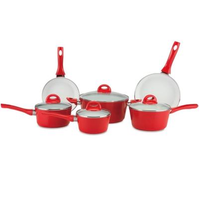 China Sustainable Aluminum Press Cookware Set With Nonstick Coating And Induction Bottom for sale