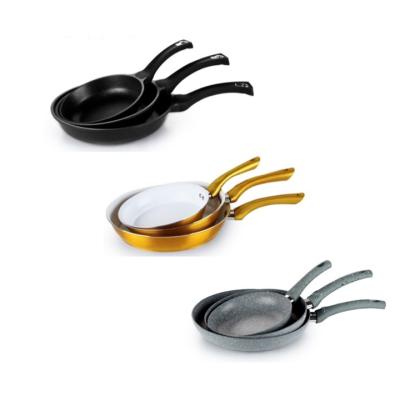 China General use for gas and induction cooker forged fry pan with non-stick coating and induction bottom for sale