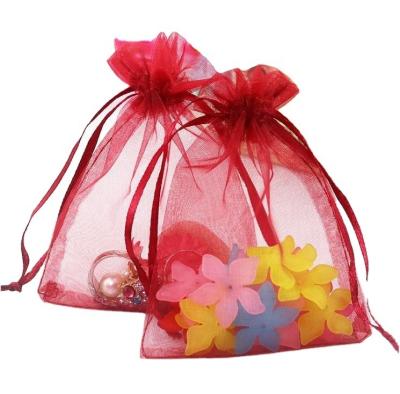 China Wholesale Gift Factory Organza Bags For Flip Flops Gift Pouches Drawstring Treat Bags for sale