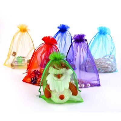 China Household Factory Directly Wholesale 2021 New Multicolor Sizes Party Wedding Halloween Drawstring Organza Bag Favors for sale