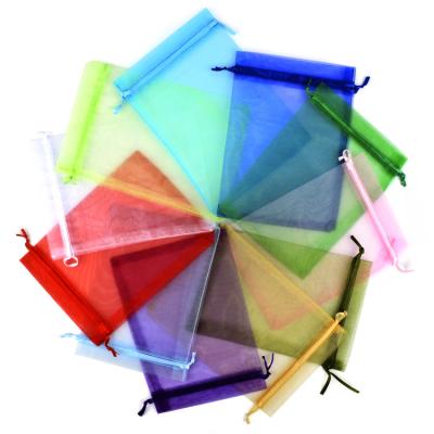 China Household 3 x 4 inch 100pcs Organza Pockets Premium Sheer Organza Baby Shower Mesh Jewelry Bag Favors for sale