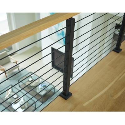 China Modern Outdoor Glass Aluminum Cable Railing Modern Balcony Railing Railing Mount Deck Side Railing for sale