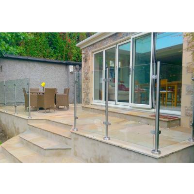 China Modern Hot Selling Stainless Steel Tempered Glass Swimming Pool Balcony Glass Balustrade for sale