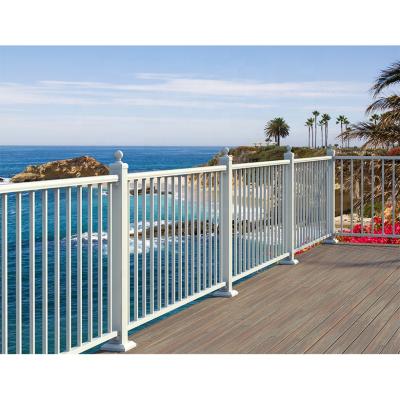 China Contemporary Steel Patio Post Outdoor Floor Barrier Custom Stair Railing Wire Iron Railing for sale