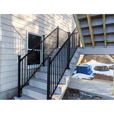 China Modern Modern Stair Railing Iron Indoor Outdoor Riser Flooring Steel Railings Balcony Railing for sale