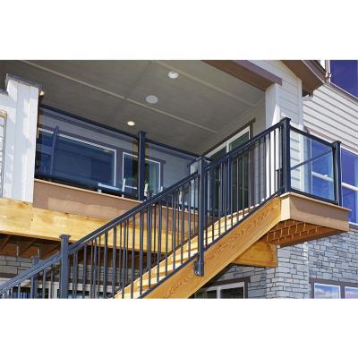 China Modern Flooring Railings Stair Case Fencing Fittings Outdoor Metal Railing Balcony Steel Iron Fence for sale