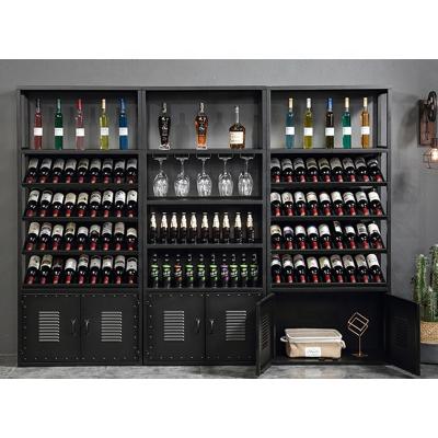 China Other Custom Iron Floor To Ceiling Wine Rack Simple Creative Restaurant Wine Rack Display for sale