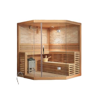 China 2021 Popular Luxury Outdoor Computer Control Panel Sauna Room Wood Material Steam Sauna Room for sale