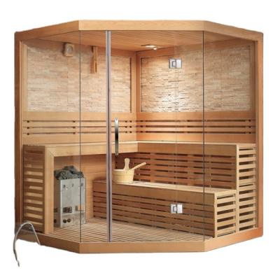 China Computer Control Panel Solid Wood Outdoor Garden Steam Sauna Room for sale