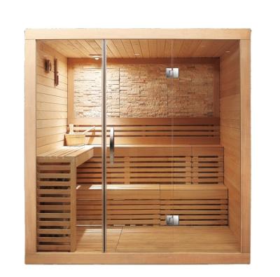 China Computer Control Panel Solid Wood Hardware Outdoor Steam Sauna Room for sale