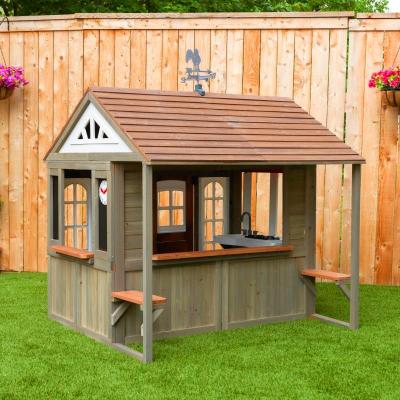 China Funny Jungle Sports House Green Energy House Vacation Wooden Log Cabin Play in House Child Wooden Play for Sale for sale