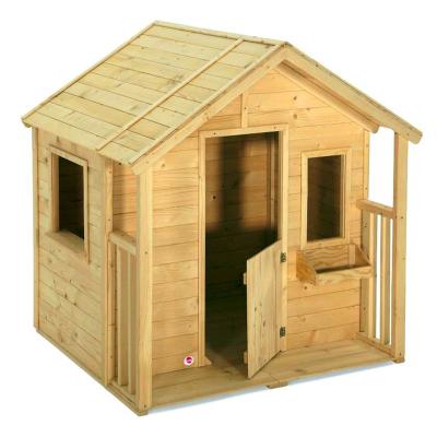 China Funny Natural Wooden Playhouse Sports Prefab Play House For Sale Tiny Log Kid Prefab House for sale