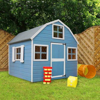 China Hot summer play funny vacation sport kids wooden playhouse for sale and wooden SPF prefab playhouse for sale